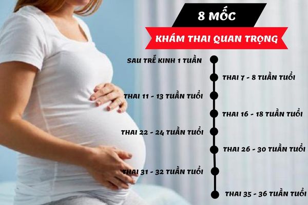 8 mốc khám thai quan trọng nên nhớ