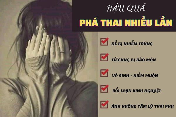 Ảnh hưởng của việc phá thai nhiều lần gây ra