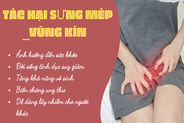 Tác hại sưng mép vùng kín gây ra khi không điều trị kịp thời